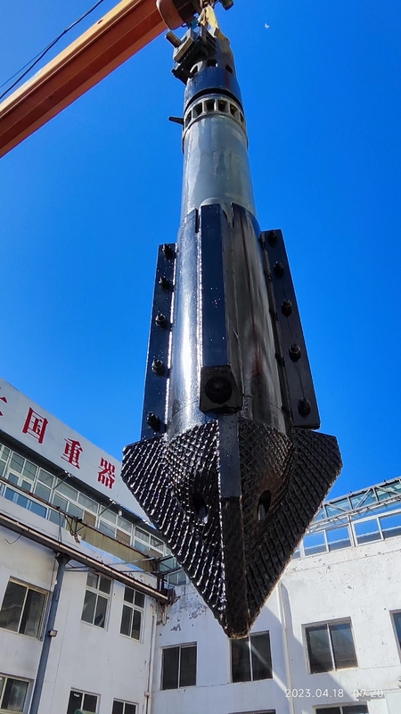 208 Lpm Niveau d'huile Vibroflot hydraulique Fréquence de vibration réglable Pour améliorer le traitement des fondations