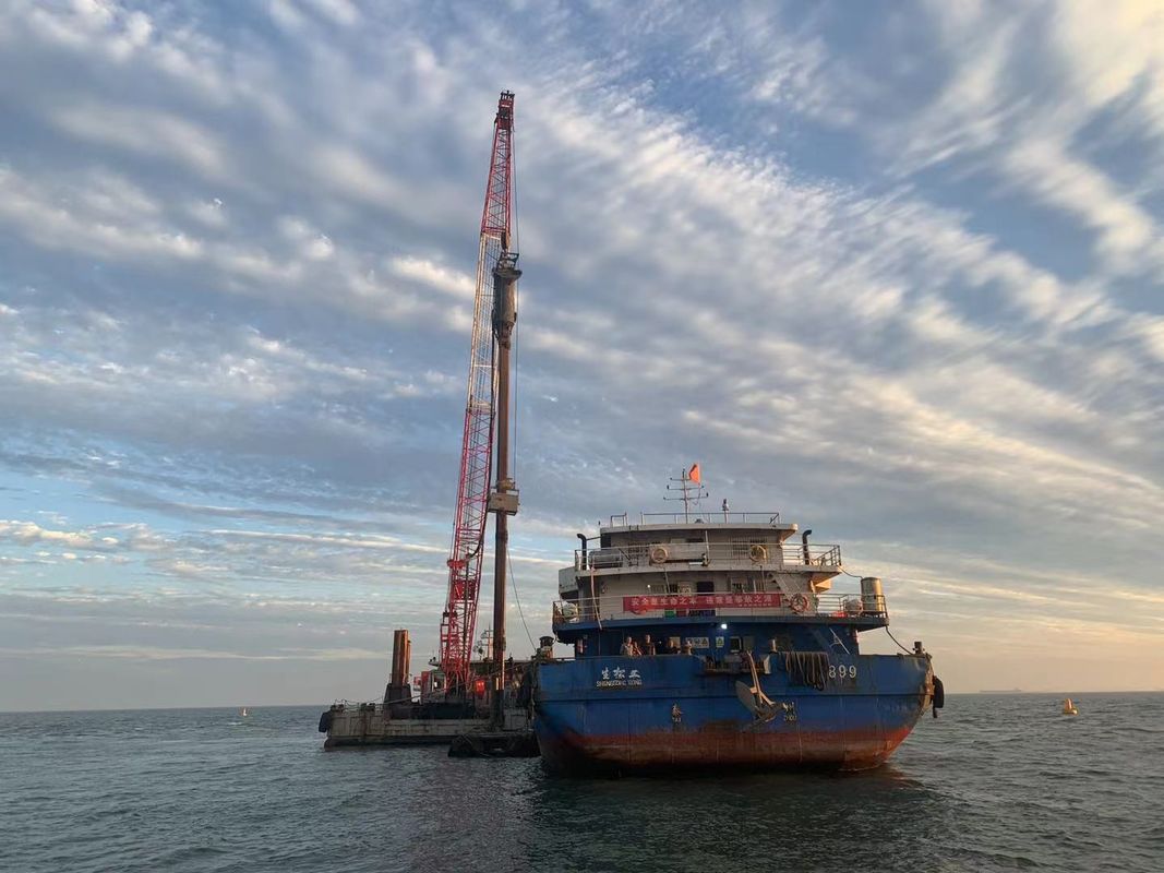 Construction inférieure en mer de Vibroflot d'alimentation pour le bassin 200000 Ton Channel Project de port