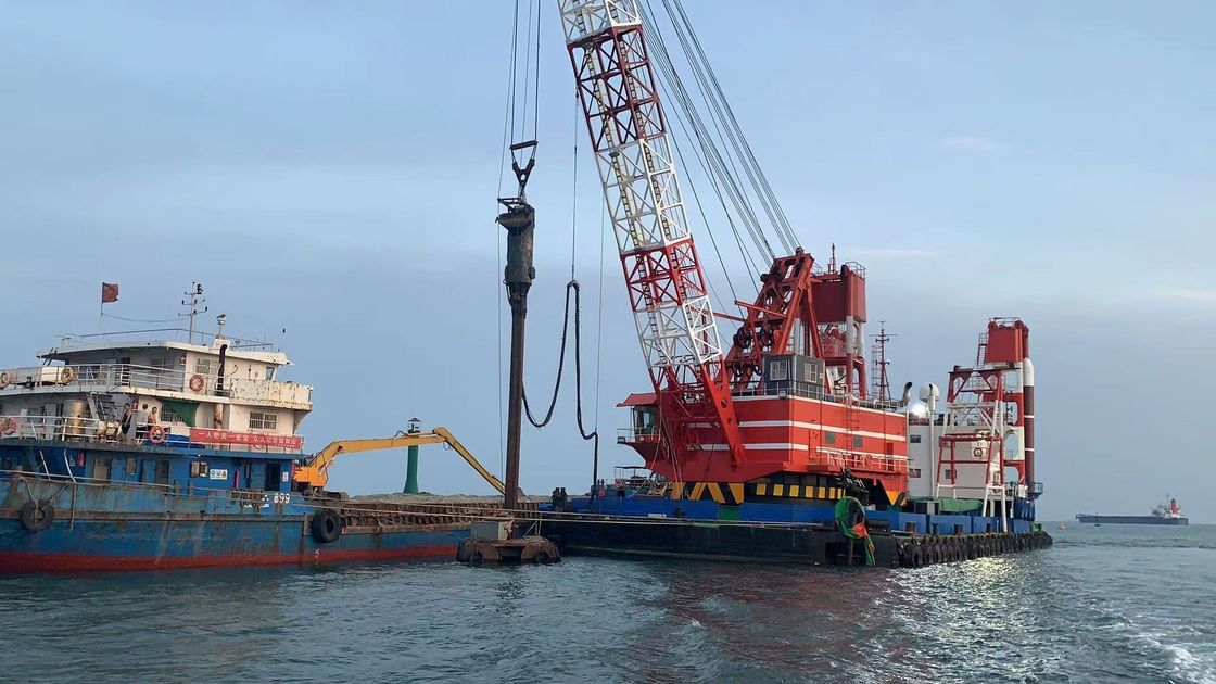 Construction inférieure en mer de Vibroflot d'alimentation pour le bassin 200000 Ton Channel Project de port