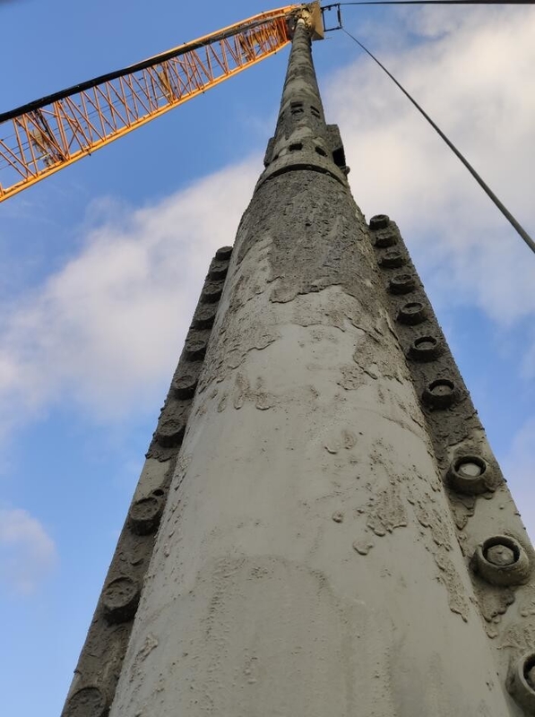 Crane Type Double Bins Bfs Vibroflotation 180kw a travaillé la profondeur 24m de pile